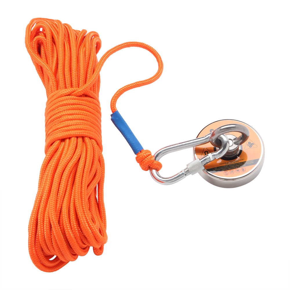 Magnet Fishing Kit with Strong Magnet for Pulling 550 lbs, Rope, Gloves, Threadlocker Glue Fishing Magnets with Rope