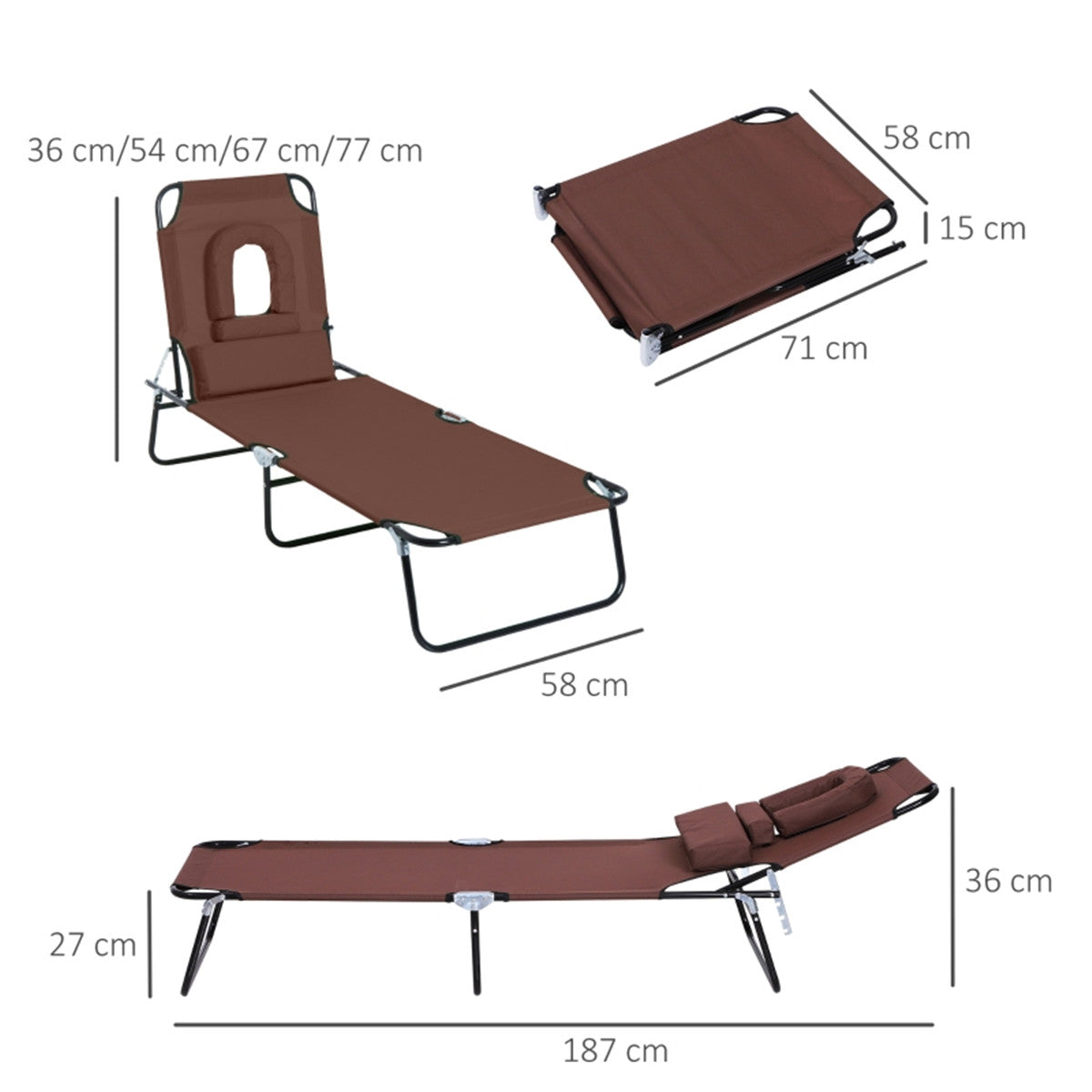 Folding Lounge Chairs / beach chair / swimming pool chair / sun bath chair