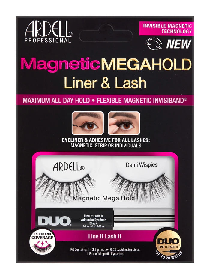Ardell Magnetic Megahold Liner y Lash Demi Wispies 2 U