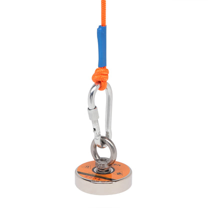 Magnet Fishing Kit with Strong Magnet for Pulling 550 lbs, Rope, Gloves, Threadlocker Glue Fishing Magnets with Rope