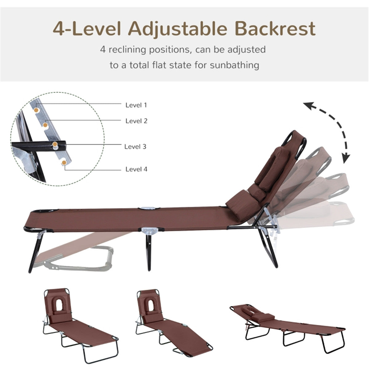 Folding Lounge Chairs / beach chair / swimming pool chair / sun bath chair