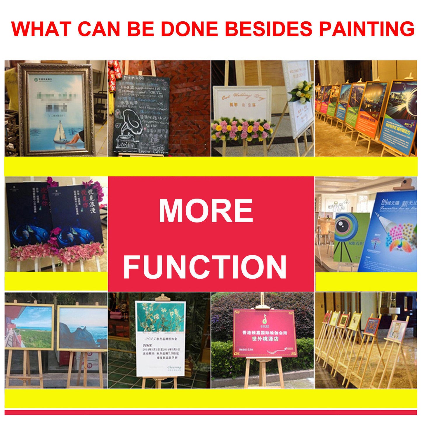 Studio Wooden Easel Display Art Craft Artist Wedding Stand Painting Easels DIY