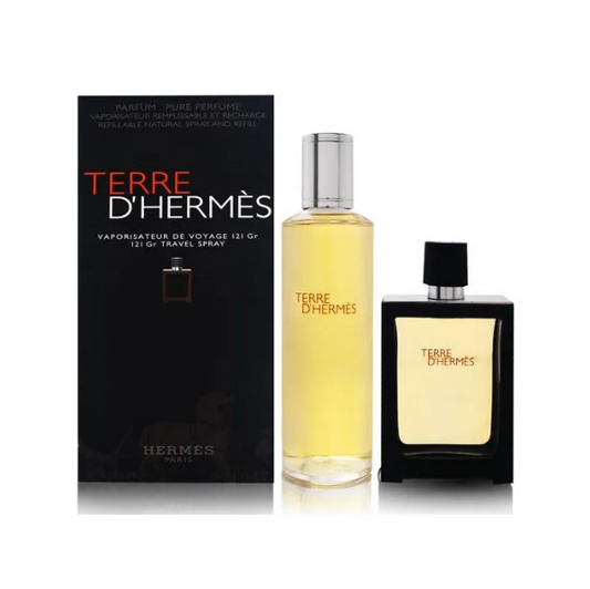 Hermes Terre D'hermes Eau De Perfume Spray Refillable 30ml Set 2 Pieces