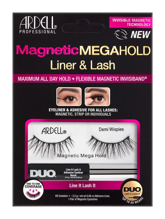 Ardell Magnetic Megahold Liner y Lash Demi Wispies 2 U